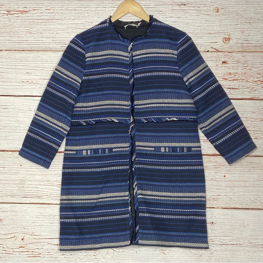Vineyard Vines Striped Woven Jacket In Blue Sz XS